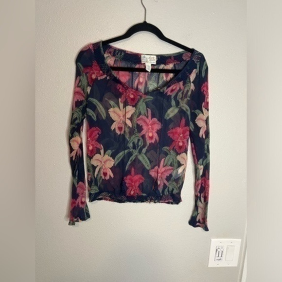 Lucky Brand Tops - Lucky brand by Dale Hope floral sheer top